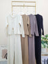 Side Slit Knitted Pullover With Loose Trouser